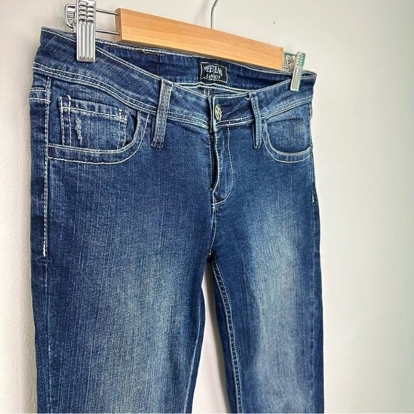 PEPE Jeans London Sanded Embroidered Pockets Blue 28 - Picture 2 of 9